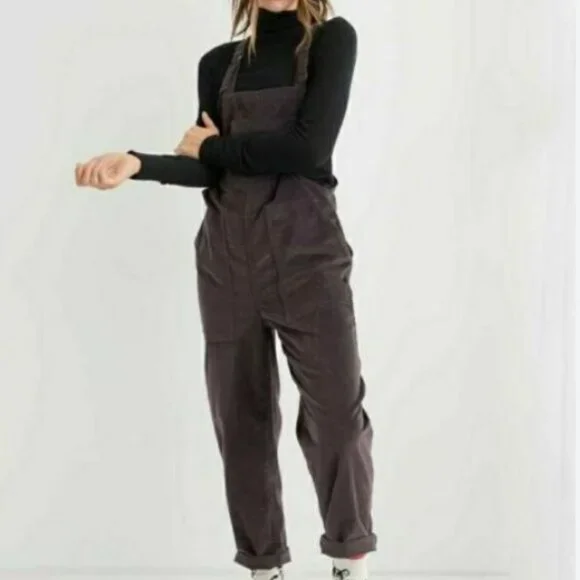 Aerie Crushed Velvet Overalls - Picture 2 of 7